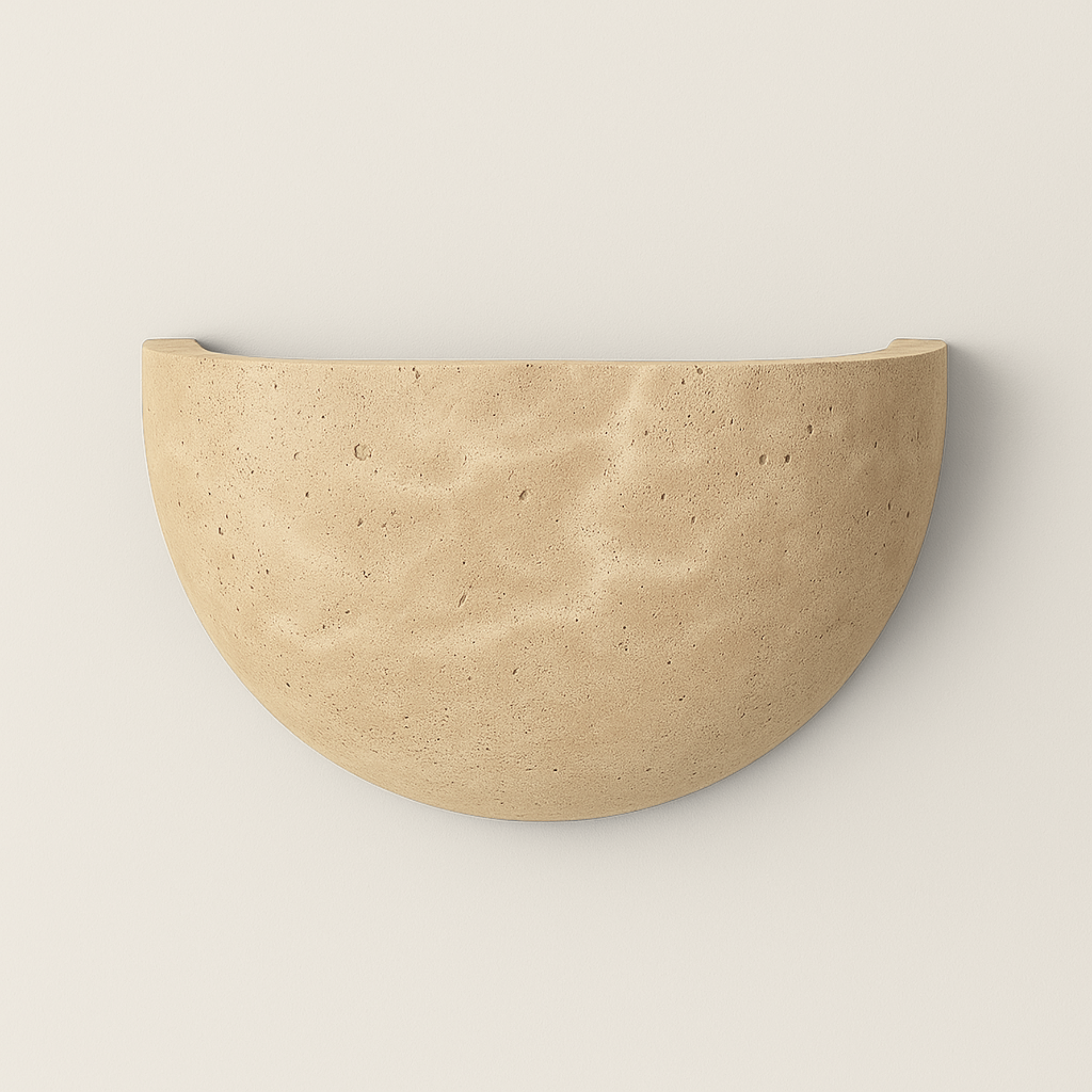 LUNE - Half Moon Travertine Wall Sconce